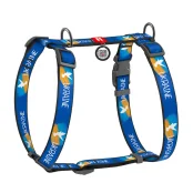 Шлея Waudog Nylon з QR-паспортом для собак, анатомічна, малюнок "Прапор", розмір L, 50-90/60-100 см