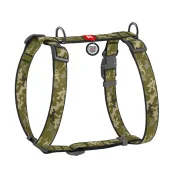 Шлея Waudog Nylon з QR-паспортом для собак, анатомічна, малюнок "Мілітарі", розмір L, 50-90/60-100 см