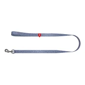 Поводок светоотражающий WAUDOG Re-cotton для собак, с QR паспортом, хлопок, M, 20 мм/150 см, синий