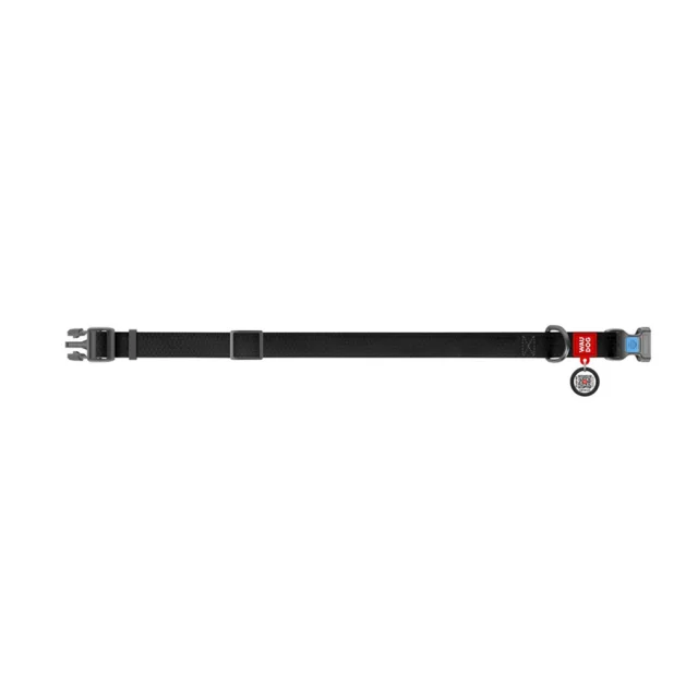Нашийник водостійкий WAUDOG Waterproof для собак, пластик, XL, 25 мм/35-58 см, чорний