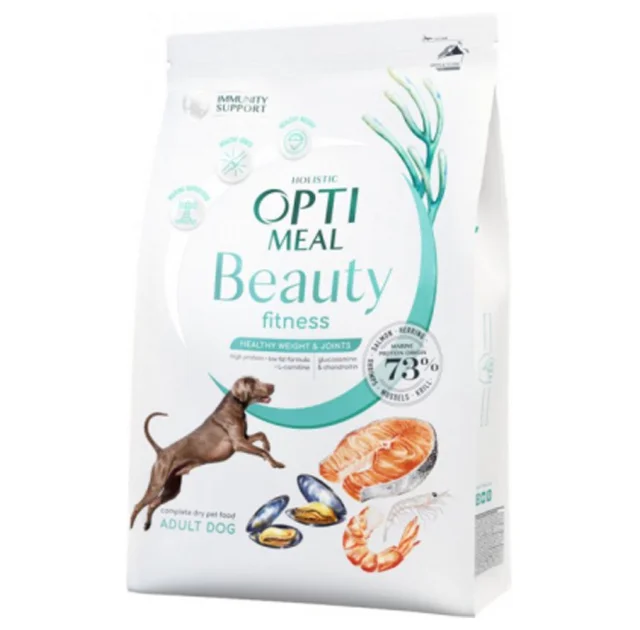 Сухой корм Optimeal Beauty Fit для собак, поддержание здорового веса и суставов, на основе морепродуктов, 4 кг