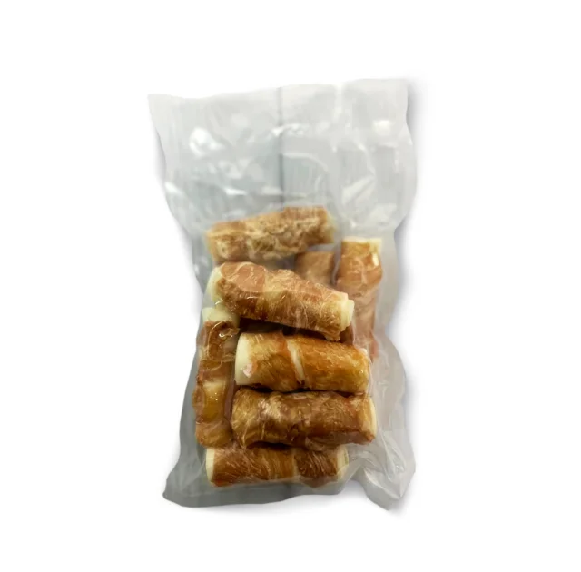 Лакомство AnimAll Dental трубочка рулетик, для собак, с мясом курицы, 7-8 см, 10 штук