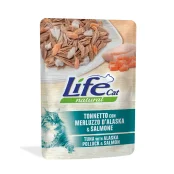 Вологий корм LifeCat Tuna With Alaska Pollock&Salmon для дорослих котів, тунець з тріскою та лососем, 70 г