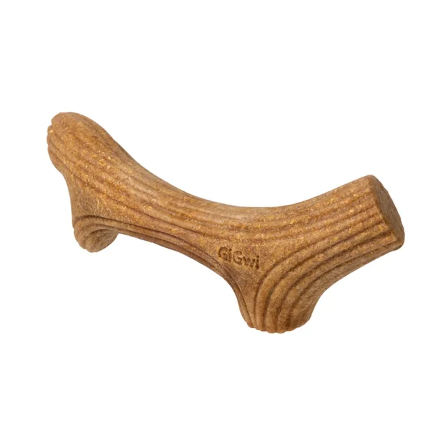 Игрушка GiGwi Wooden Antler Рог жевательный для собак, размер L, коричневый