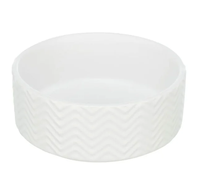Миска Trixie Ceramic Bowl для собак и кошек, керамика, белая, 0.9 л/16 см