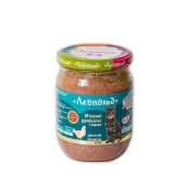 Консервы Леопольд Мясные деликатесы для кошек, с курицей, 500 г
