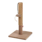 Дряпка Kareline для котів, джут, з іграшкою, 6.7×55 см