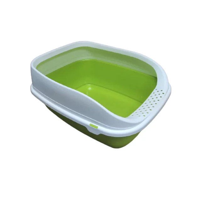 Відкритий туалет MPS Beta Plus Maxi Green для котів з бортиком, зелений, 49×39×17 см