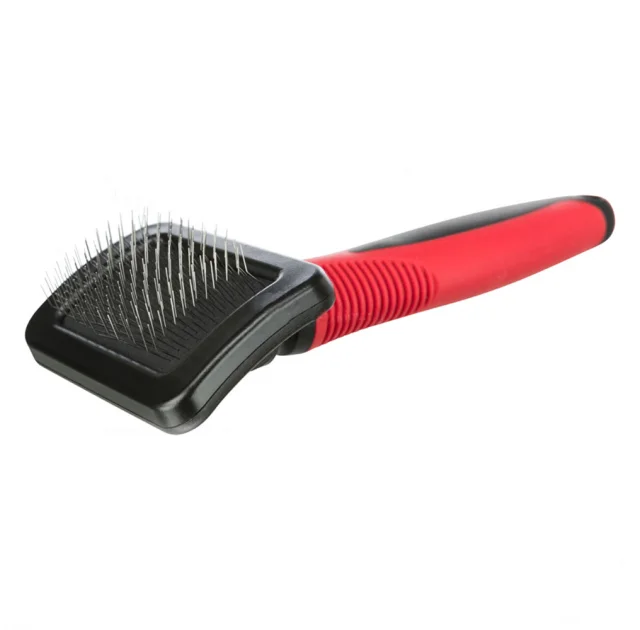 Пуходерка Trixie Soft Brush для собак и кошек, пластик, с металлическими зубцами, 7×16 см