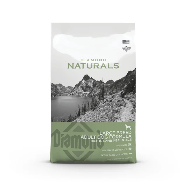 Сухой корм Diamond Naturals Dog Large Breed Lamb&Rice для взрослых собак крупных пород, ягнёнок с рисом, 15 кг