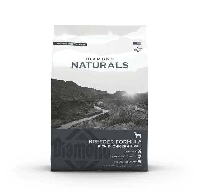 Сухой корм Diamond Naturals Breeder Formula Chicken&Rice для кормящих собак и щенков, с курицей и рисом, 20 кг