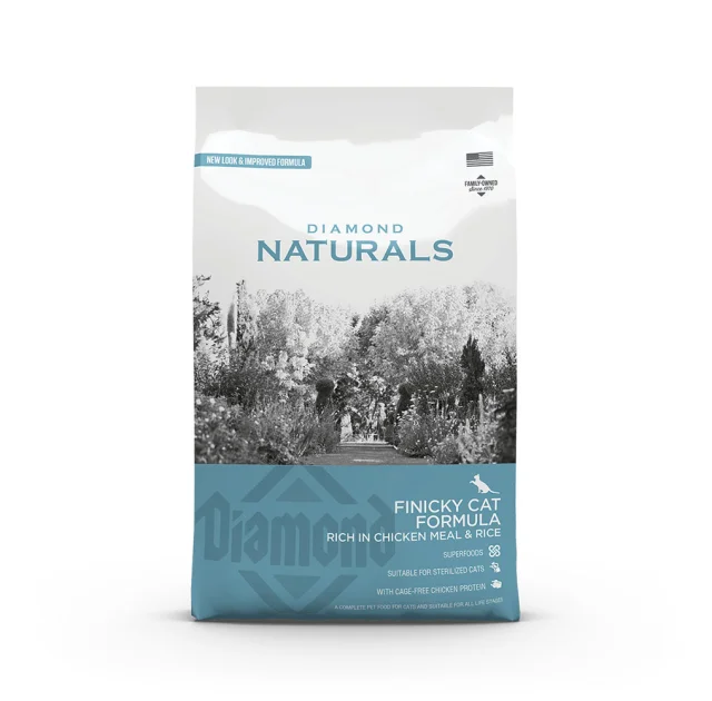 Сухой корм Diamond Naturals Finicky Cat Chicken&Rice для взрослых кошек с курицей и рисом, 7.5 кг