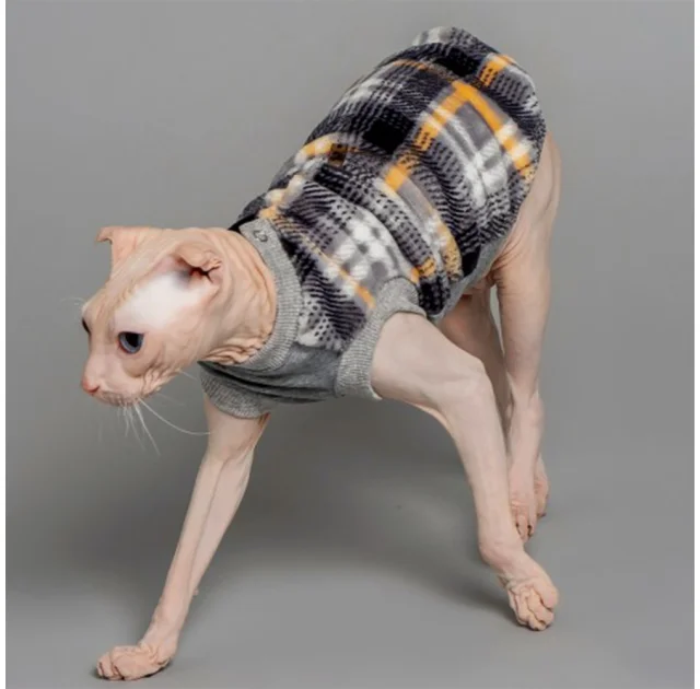 Майка Style Pets Swidex для котів, сірий принт, розмір L-