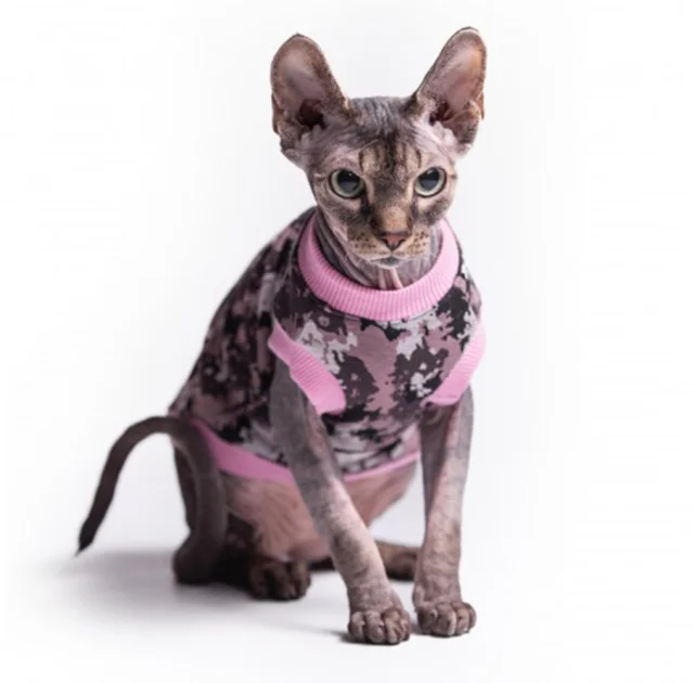 Майка Style Pets Сamo pink для котів, розмір M+