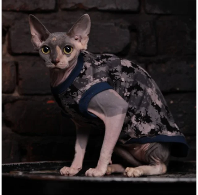 Майка Style Pets Сamo blue для кошек, размер XXS