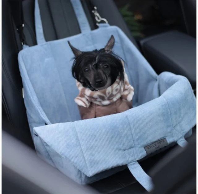 Автокресло Style Pets Super Bag Velvet для собак и кошек, 40×40 см, бежевый