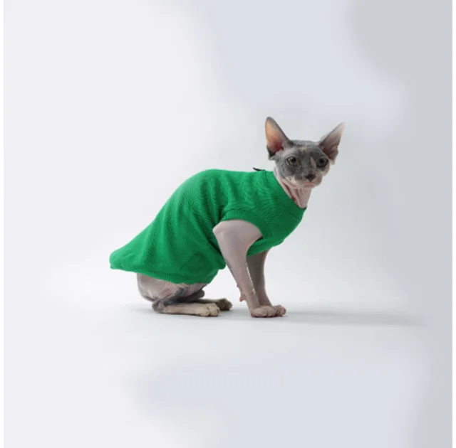 Майка Style Pets GLASS для котів, колір зелений, розмір S+