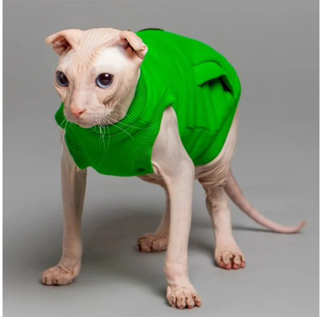 Майка Style Pets TVIXI для котів, колір зелений, розмір L