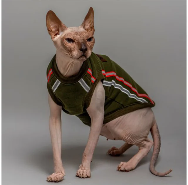 Кофта Style Pets ELVIN для котів, колір зелений, розмір XXS