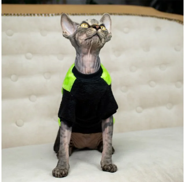 Кофта Style Pets FaceSPS для котів, колір зелений, розмір XXS