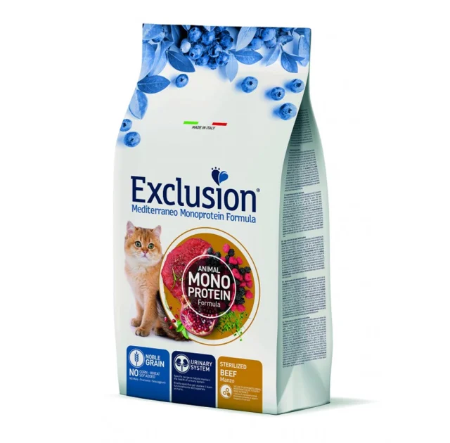 Сухой корм Exclusion Sterilized Beef для стерилизованных кошек, с говядиной, 300 г