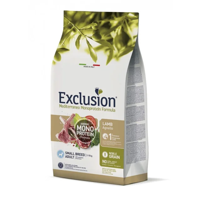 Сухой корм Exclusion Adult Lamb Small Breed для взрослых собак мелких пород, с ягнёнком, 2 кг