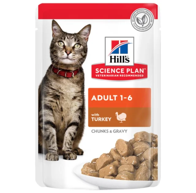 Вологий корм Hill's Science Plan Adult Cat, для котів, з індичкою, 85 г