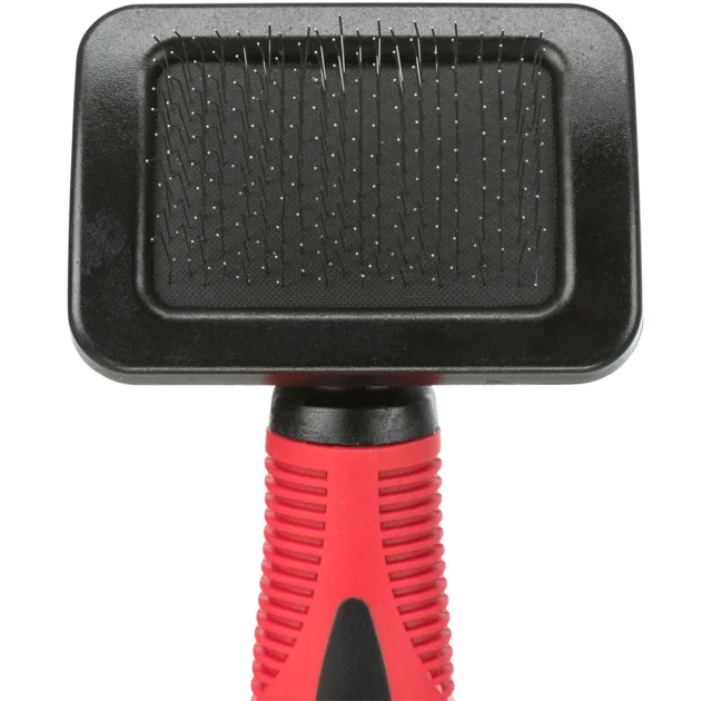 Пуходерка Trixie Soft Brush для собак и кошек, пластик, с металлическими зубцами, 7×16 см
