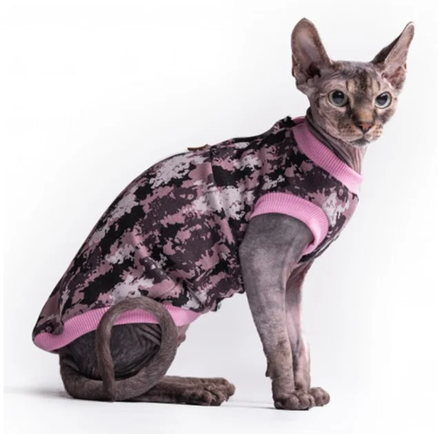 Майка Style Pets Сamo pink для котів, розмір M+
