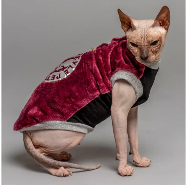 Майка Style Pets FaceSPM для котів, колір марсала, розмір L+