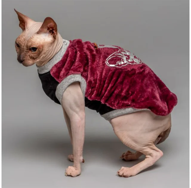 Майка Style Pets FaceSPM для котів, колір марсала, розмір XL+