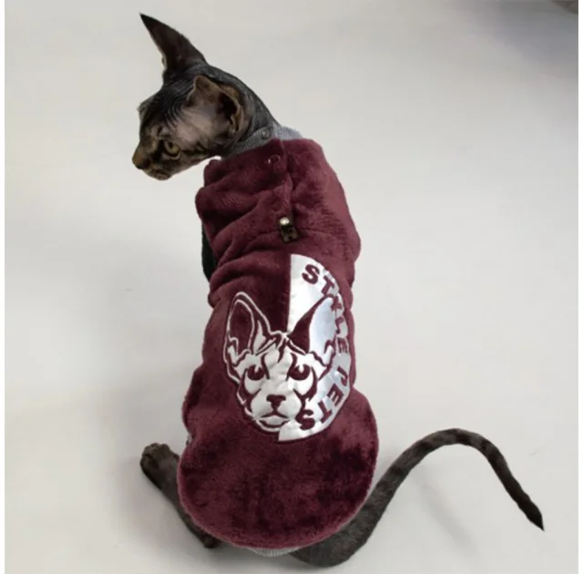 Кофта Style Pets FaceSPM для котів, колір марсала, розмір M