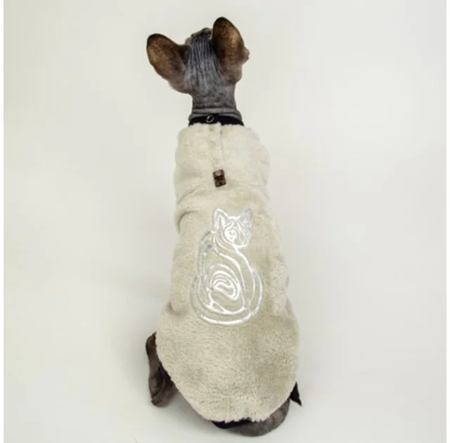 Кофта Style Pets Silver Cat для котів, колір бежевий, розмір XL