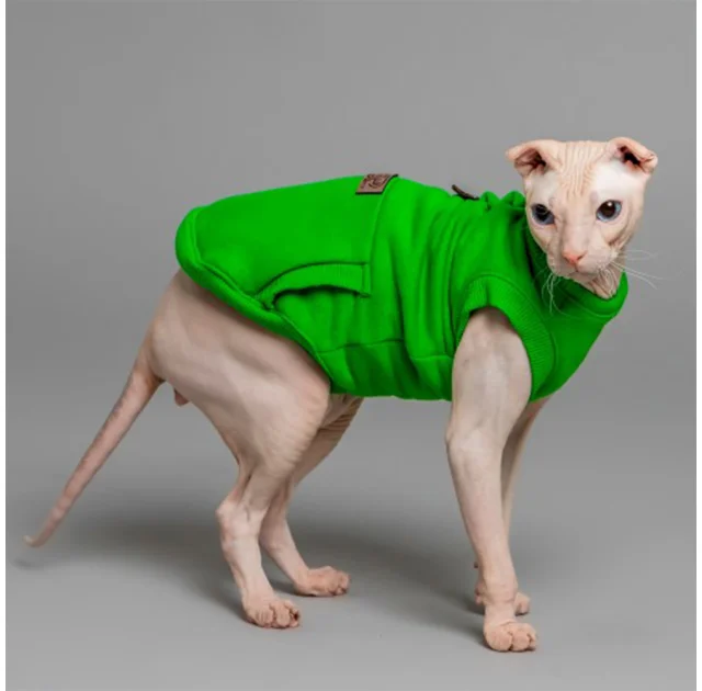 Майка Style Pets TVIXI для котів, колір зелений, розмір L