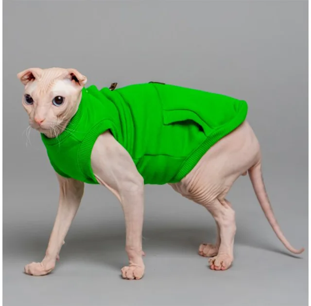 Майка Style Pets TVIXI для котів, колір зелений, розмір M+