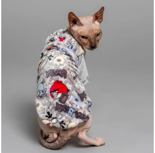 Кофта Style Pets Angry Birds для котів, колір сірий, розмір XS