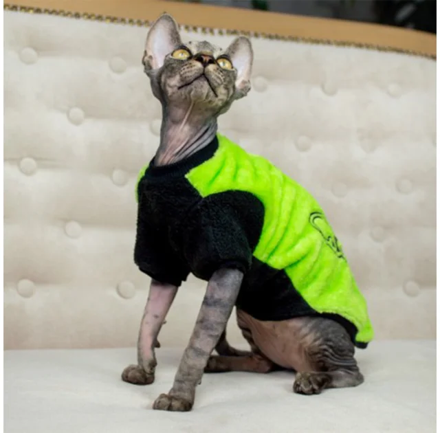 Кофта Style Pets FaceSPS для котів, колір зелений, розмір XXL