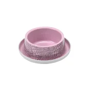 Миска Moderna Trendy Dinner №1 WildLife для кошек и собак, пластик, розовая, 350 мл, d-16 см