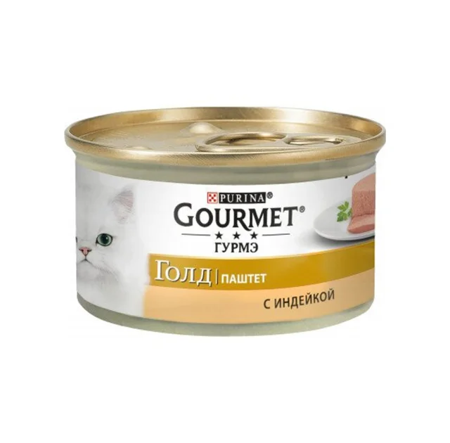 Вологий корм Purina Gourmet Gold для котів, з індичкою, 85 г