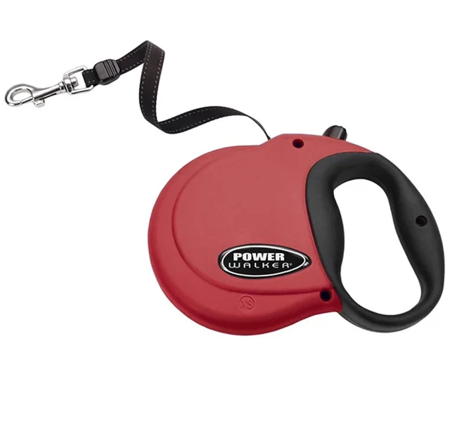 Рулетка-поводок Coastal Power Walker Retractable Leash для собак вагою до 7.3 кг, 3.6 м, червона