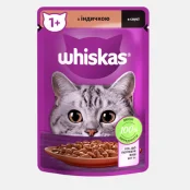 Вологий корм Whiskas для котів, з індичкою в соусі, 85 г
