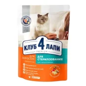 Вологий корм Клуб 4 Лапи Premium для стерилізованих котів, з куркою в желе, 80 г