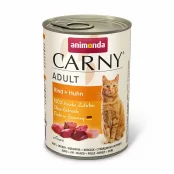 Консерви Animonda Carny для котів, з яловичиною і куркою, 400 г
