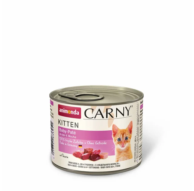 Консервы Animonda Carny Kitten Baby-Paté для котят, паштет с говядиной и курицей 200 г