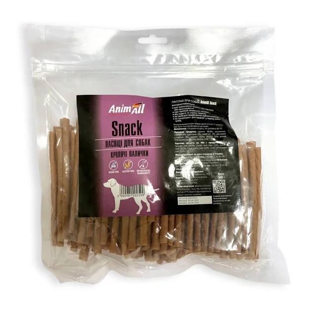 Лакомство AnimAll Snack кроличьи палочки, для собак, 500 г