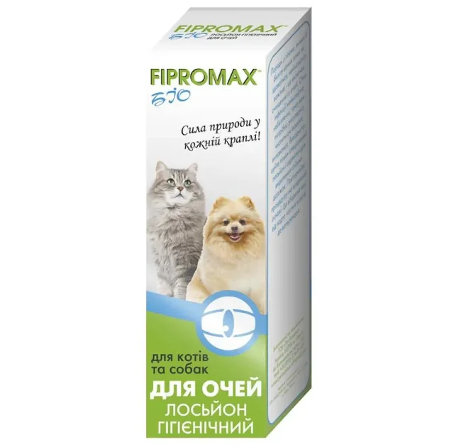 Лосьйон-спрей Fipromax БІО для очей, гігієнічний, для котів і собак, 30 мл