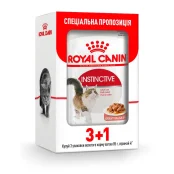 Вологий корм Royal Canin Instinctive для кішок, шматочки в соусі, 85 г, акція 3+1
