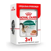 Вологий корм Royal Canin Instinctive 7 + для кішок від 7 років, шматочки в соусі, 85 г, акція 3+1