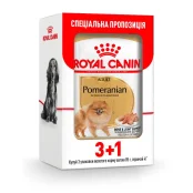 Вологий корм Royal Canin Pomeranian Adult паштет, для померанського шпіца, 85 г, акція 3+1