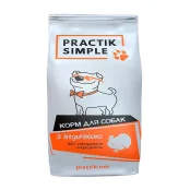 Сухий корм Practik Simple для дорослих собак, з індичкою, 5 кг